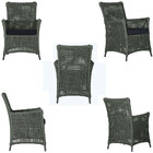 1 Poltrona E 1 Mesa Igapó Em Alumínio Pintura Preta Corda Náu