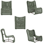 1 Poltrona E Mesa Texas Em Alumínio Pintura Marrom Corda Náut