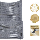 1 Poltrona E Mesa Texas Em Alumínio Pintura Marrom Corda Náut