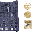 1 Poltrona E Mesa Texas Em Alumínio Pintura Preta Corda Náuti