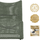 1 Poltrona E Mesa Texas Em Alumínio Pintura Preta Corda Náuti