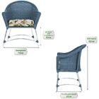 1 Poltrona Roma De Área Varanda Jardim Edícula Azul Escuro Es