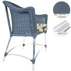 1 Poltrona Roma De Área Varanda Jardim Edícula Azul Escuro Es