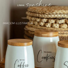 1 Porta-condimento Pote Coffee E Sugar 800ml Com Tampa Casa C