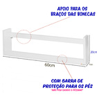 1 Prateleira Organizadora Bonecas Barbie Brinquedo 60x20x7