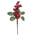 1 Ramo Artificial Natalino Com Pinha Decoração De Natal 24cm