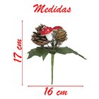 1 Ramo Cogumelo Decoração De Natal Artificial 17cm