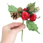 1 Ramo Maçã Decoração De Natal Artificial 18cm