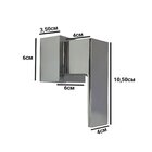 1 Registro Acabamento Quadrado Alavanca -metal Luxo Prateado