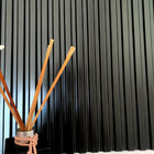 1 Revestimento Decorativo De Pvc Tipo Placa Ripado Preto Deco