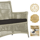 1 Sofá Área E Mesa Igapó Alumínio Pintura Fendi Corda Náutica