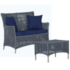 1 Sofá Área E Mesa Igapó Alumínio Pintura Fendi Corda Náutica