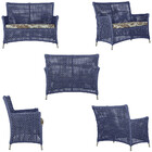 1 Sofá Área E Mesa Igapó Alumínio Pintura Fendi Corda Náutica