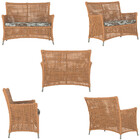 1 Sofá Área E Mesa Igapó Alumínio Pintura Fendi Corda Náutica