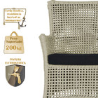 1 Sofá Área E Mesa Igapó Alumínio Pintura Marrom Corda Náutic