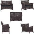 1 Sofá Área E Mesa Igapó Alumínio Pintura Marrom Corda Náutic