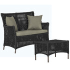 1 Sofá Área E Mesa Igapó Alumínio Pintura Marrom Corda Náutic