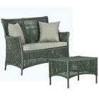 1 Sofá Área E Mesa Igapó Alumínio Pintura Marrom Corda Náutic