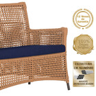 1 Sofá Área E Mesa Igapó Alumínio Pintura Marrom Corda Náutic