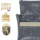 1 Sofá Área E Mesa Igapó Alumínio Pintura Marrom Corda Náutic