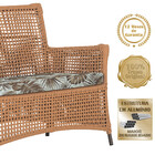 1 Sofá Área E Mesa Igapó Alumínio Pintura Marrom Corda Náutic