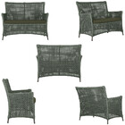 1 Sofá Área E Mesa Igapó Alumínio Pintura Marrom Corda Náutic