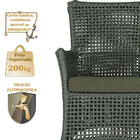 1 Sofá Área E Mesa Igapó Alumínio Pintura Marrom Corda Náutic