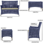 1 Sofá Área E Mesa Igapó Alumínio Pintura Marrom Corda Náutic