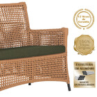 1 Sofá Área E Mesa Igapó Alumínio Pintura Preta Corda Náutica