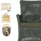 1 Sofá Área E Mesa Igapó Alumínio Pintura Preta Corda Náutica