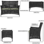 1 Sofá Área E Mesa Igapó Alumínio Pintura Preta Corda Náutica