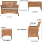 1 Sofá Área E Mesa Igapó Alumínio Pintura Preta Corda Náutica