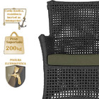 1 Sofá Área E Mesa Igapó Alumínio Pintura Preta Corda Náutica