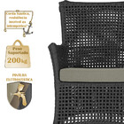 1 Sofá Área E Mesa Igapó Alumínio Pintura Preta Corda Náutica