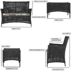 1 Sofá Área E Mesa Igapó Alumínio Pintura Preta Corda Náutica