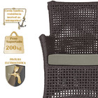 1 Sofá Área E Mesa Igapó Alumínio Pintura Preta Corda Náutica