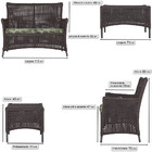 1 Sofá Área E Mesa Igapó Alumínio Pintura Preta Corda Náutica