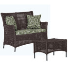 1 Sofá Área E Mesa Igapó Alumínio Pintura Preta Corda Náutica