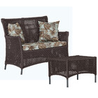 1 Sofá Área E Mesa Igapó Alumínio Pintura Preta Corda Náutica