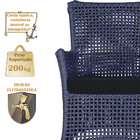 1 Sofá Área E Mesa Igapó Alumínio Pintura Preta Corda Náutica