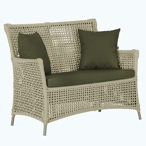 1 Sofá Área Externa Igapó Alumínio Pintura Fendi Corda Náutic