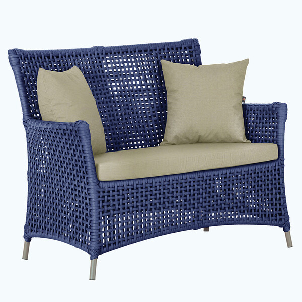 1 Sofá Área Externa Igapó Alumínio Pintura Fendi Corda Náutic