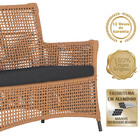 1 Sofá Área Externa Igapó Alumínio Pintura Marrom Corda Náuti