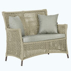 1 Sofá Área Externa Igapó Alumínio Pintura Marrom Corda Náuti