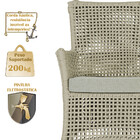 1 Sofá Área Externa Igapó Alumínio Pintura Marrom Corda Náuti