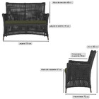 1 Sofá Área Externa Igapó Alumínio Pintura Marrom Corda Náuti