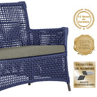 1 Sofá Área Externa Igapó Alumínio Pintura Marrom Corda Náuti