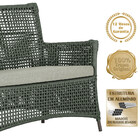 1 Sofá Área Externa Igapó Alumínio Pintura Marrom Corda Náuti