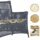 1 Sofá Área Externa Igapó Alumínio Pintura Marrom Corda Náuti