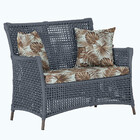 1 Sofá Área Externa Igapó Alumínio Pintura Marrom Corda Náuti